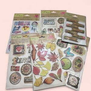 6 Packs Crafters Square 3D Arts & Crafts Scrapbooking Collectible Stickers